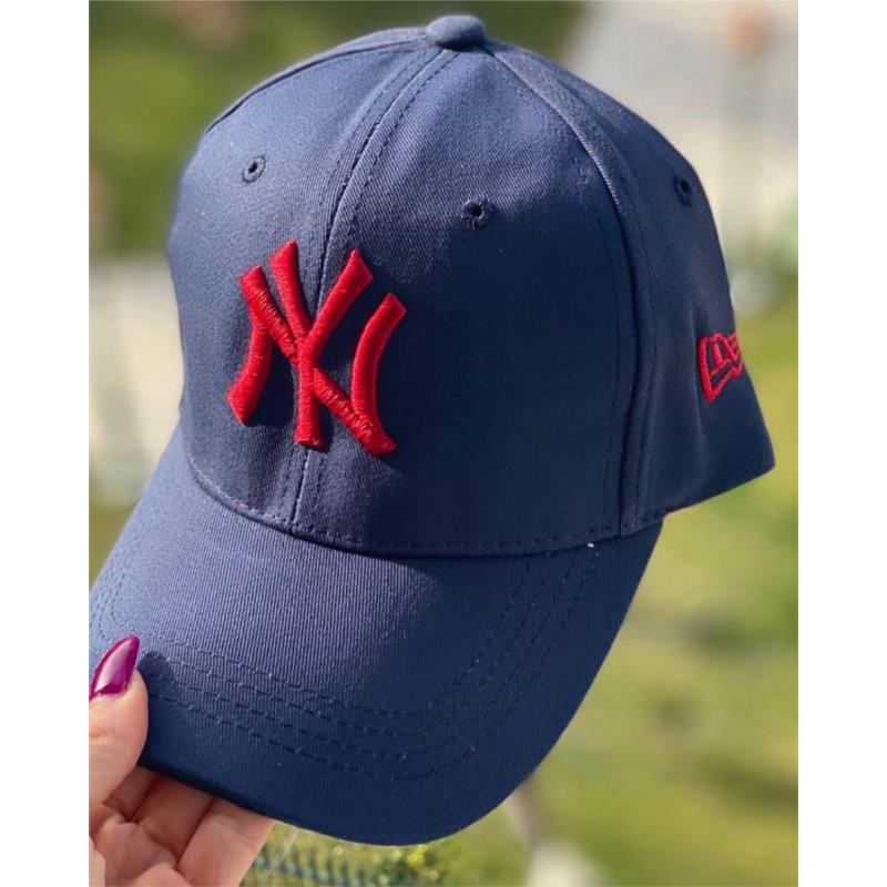 Unisex καπέλο jockey μπλε σκούρο με κόκκινο 100% βαμβακέρο