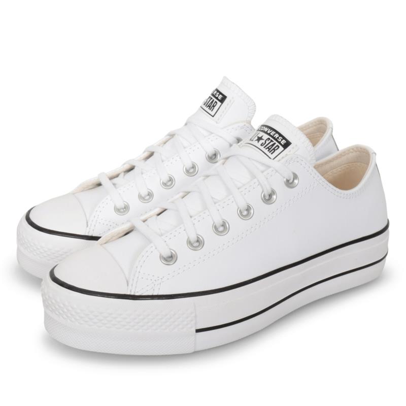 Converse CHUCK TAYLOR LIFT LOW LEATHER Λευκό