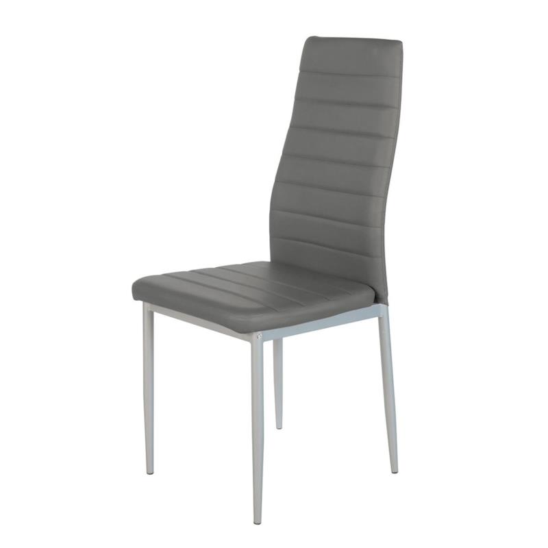 Artelibre Καρέκλα ROSE Σκούρο Γκρι PVC 53x39x96cm
