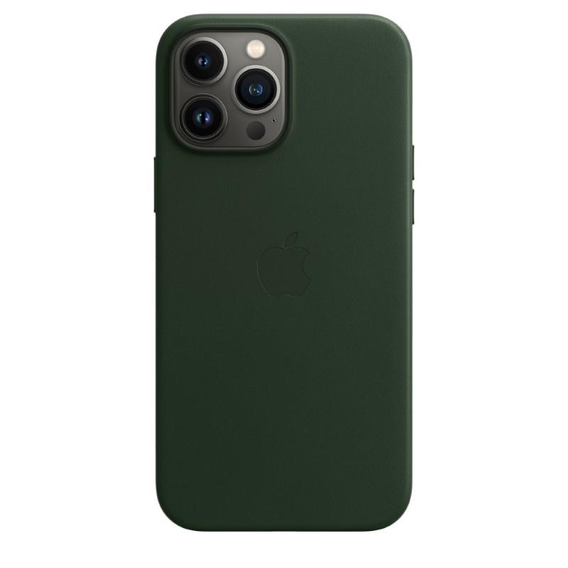 Apple Leather Case με MagSafe για το iPhone 13 Pro Max Sequoia Green 571019