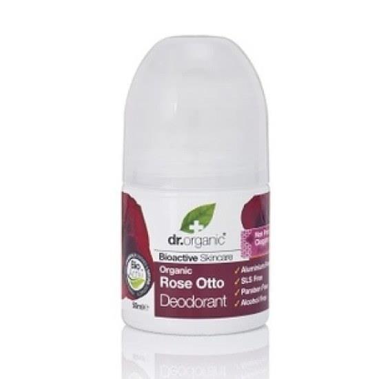 Dr.Organic Rose Otto Deodorant Αποσμητικό Roll-On με Βιολογικό Έλαιο Τριαντάφυλλου 50 ml