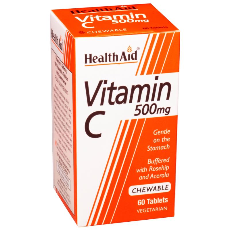 Health Aid Vitamin C 500mg 60 Chewable Tablets