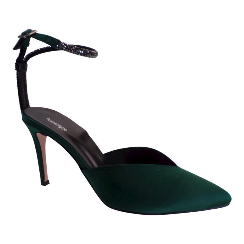Alessandra Paggioti Γυναικεία Παπούτσια Γόβες 81201 Πράσινο Σατέν