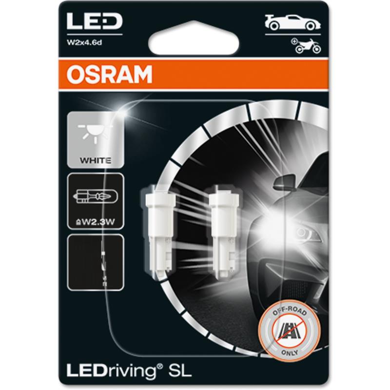 OSRAM LEDriving® SL W2.3W T5 W2x4.6d 0.25W 12V 6000K Λευκό 2τμχ