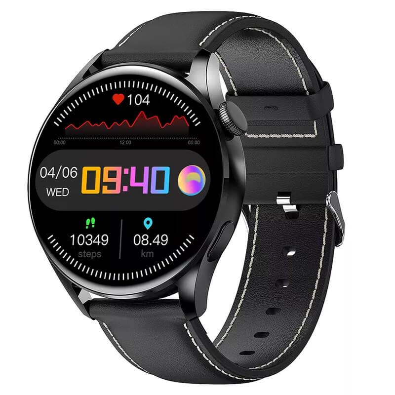 Smartwatch Bakeey Wear3 Pro+ - Leather Black