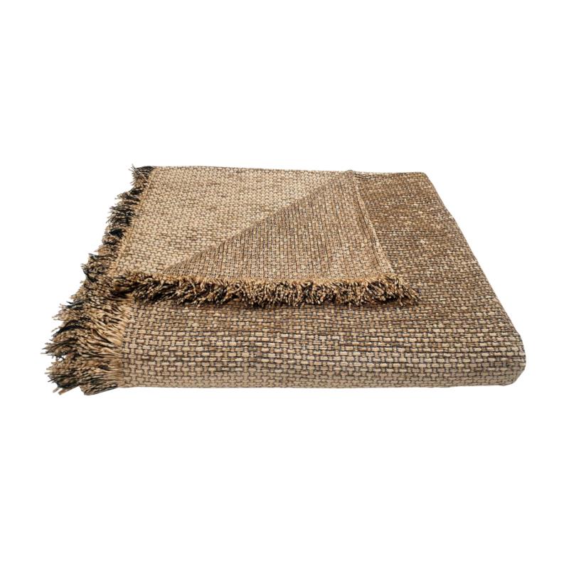 Ριχτάρι Acrylic-Polycotton Διθέσιος 180x240εκ. Σενίλ Ψάθα Cream Komvos Home 7045529-10 (Χρώμα: Κρεμ, Ύφασμα: 55% Acrylic-25% Cotton-20% Polyester) - KOMVOS HOME - 7045529-10