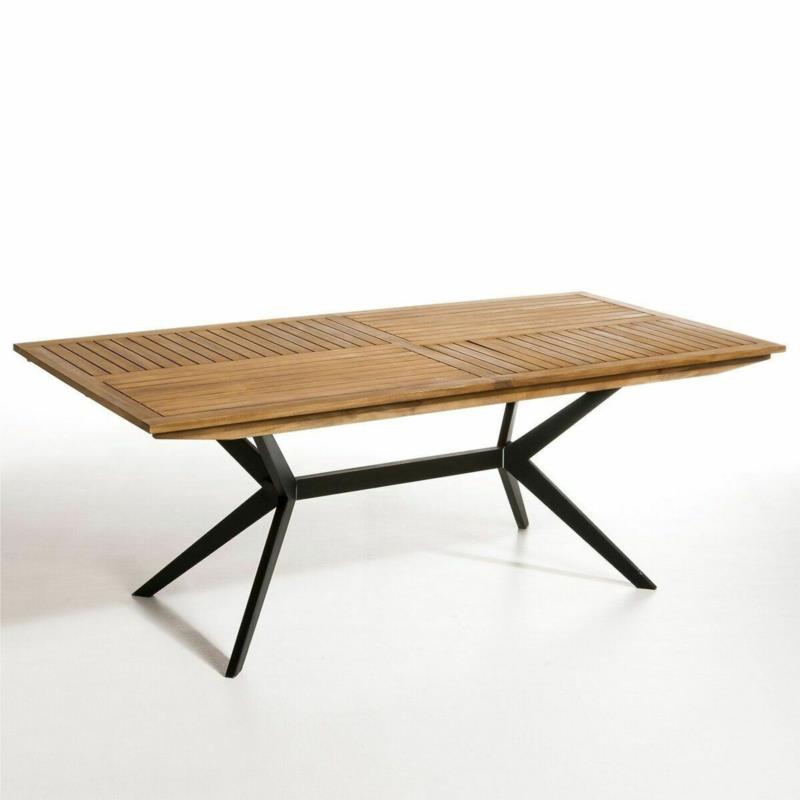Ορθογώνιο τραπέζι κήπου από ξύλο ακακίας