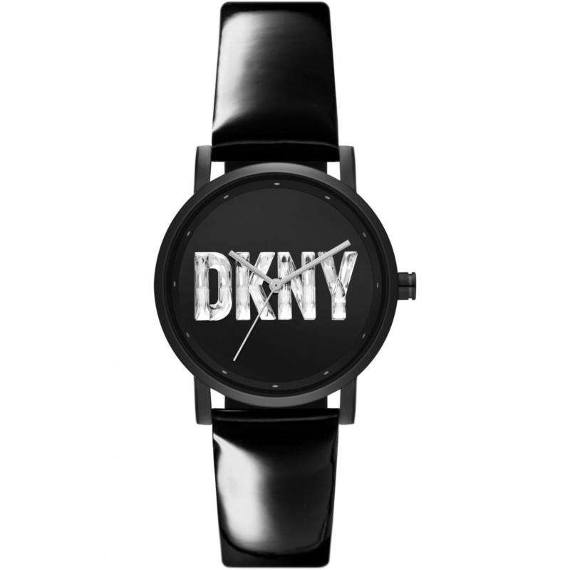 DKNY Soho - NY6635, Black case with Black Leather Strap