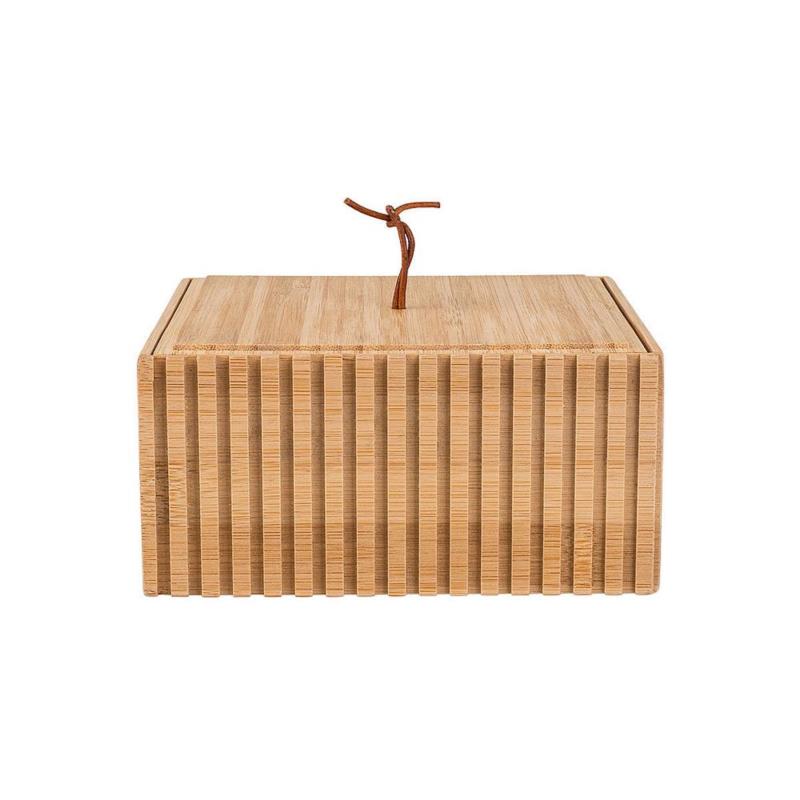 Κουτί Αποθήκευσης Και Οργάνωσης Μπάνιου Essentials Bamboo 15x15x7cm Estia 02-13103