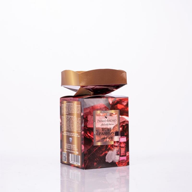 Caramel Ruby Passion Λοσιόν Σώματος 150 ml, Αφρόλουτρο 150 ml & Σφουγγάρι