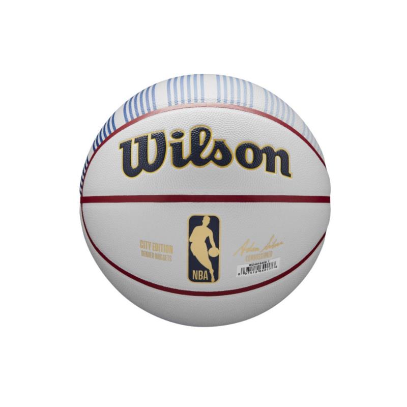 WILSON NBA TEAM CITY COLLECTOR BSKT DEN NUGGE 7 WZ4016408XB7 Λευκό
