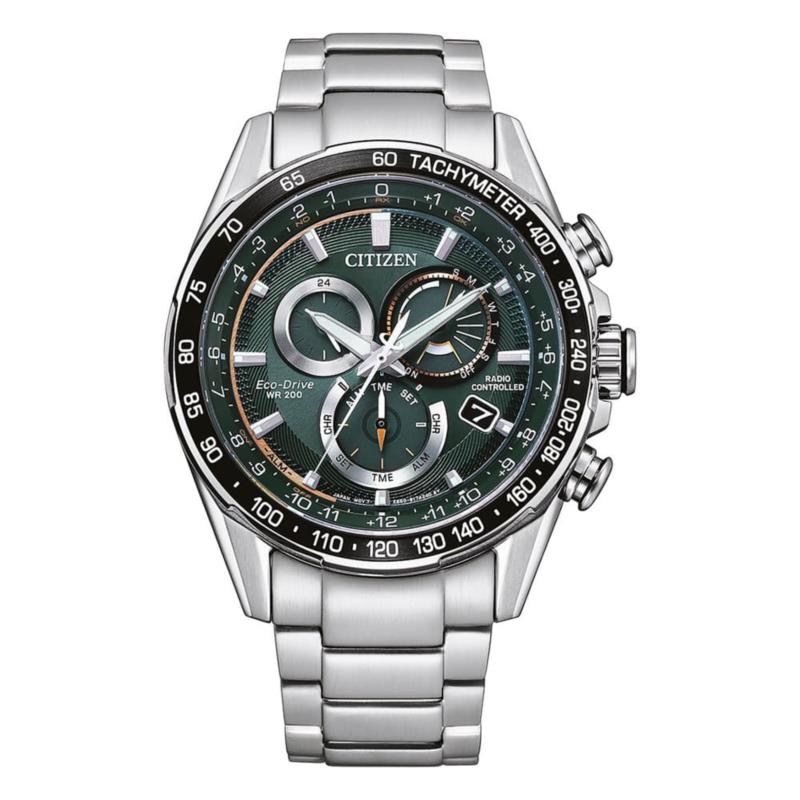 CITIZEN Eco-Drive RadioControlled Chronograph Silver Stainless Steel Bracelet CB5914-89X
