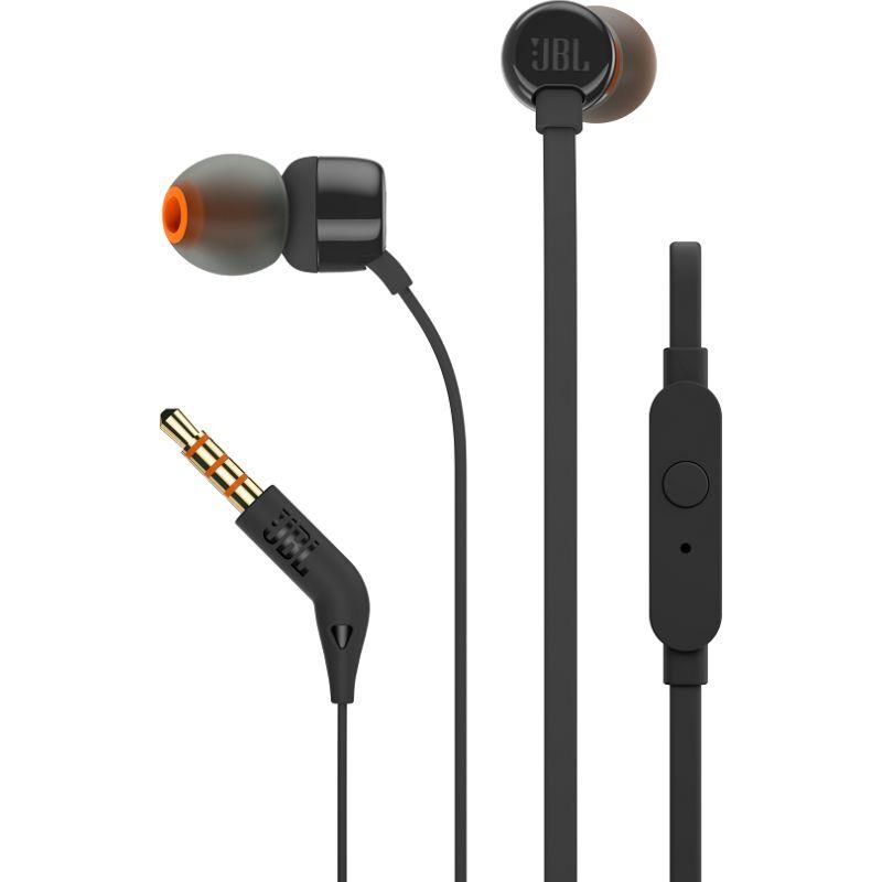 JBL T110 Ακουστικά In-Ear Universal Black (JBLT110BLK-20.02983)