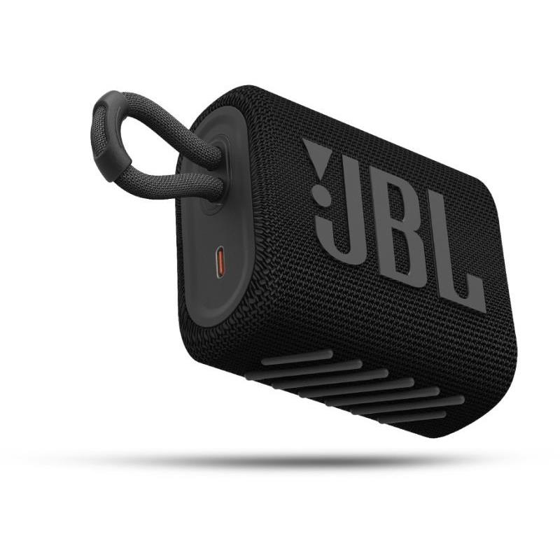 JBL GO3 Φορητό Ηχείο Bluetooth Waterproof IP67 Black (JBLGO3BLK-20.04011)
