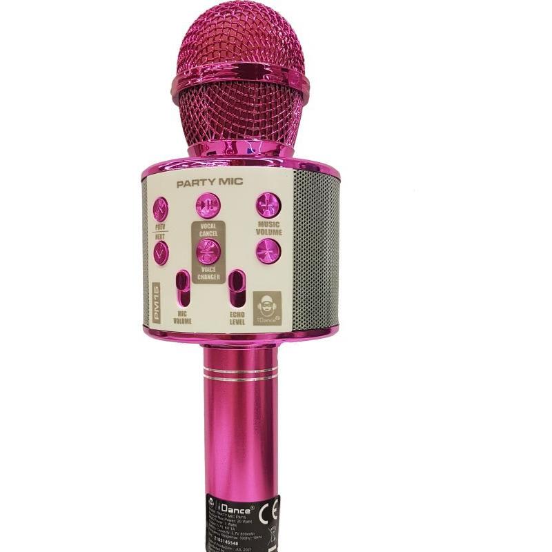 iDance Μικρόφωνο Karaoke Party Mic PM15 Pink (PM15(PK-RG))