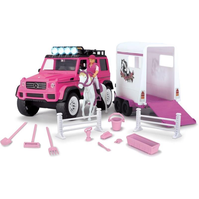 Dickie F/W Playlife Σετ Όχημα MB AMG 500 4WD & Horse Trailer 40cm (203838007)