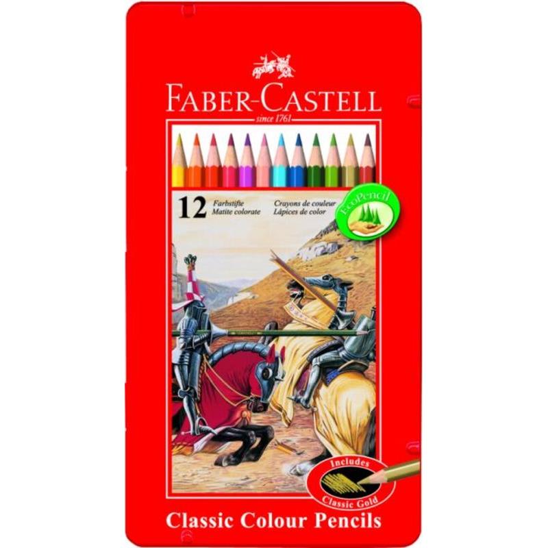 Faber Castell Ξυλομπογιές Σε Μεταλλική Συσκευασία 12Τμχ (12307478)
