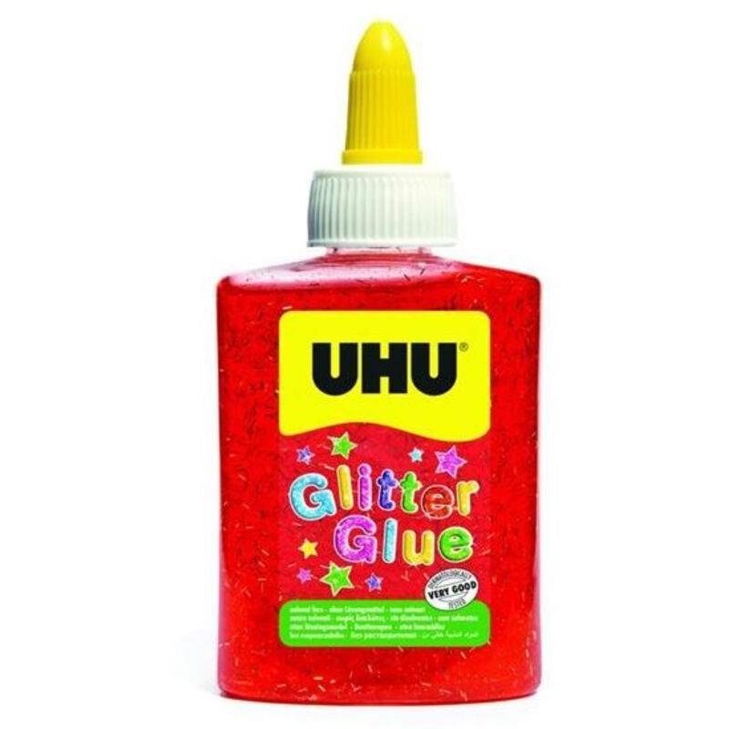 UHU Glitter Glue Red Bottle 90gr (49921)