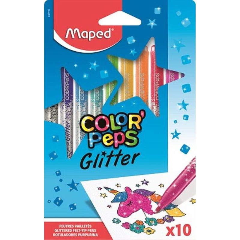 Maped Μαρκαδόροι Color'Peps Glitter 10 Τμχ (847110)
