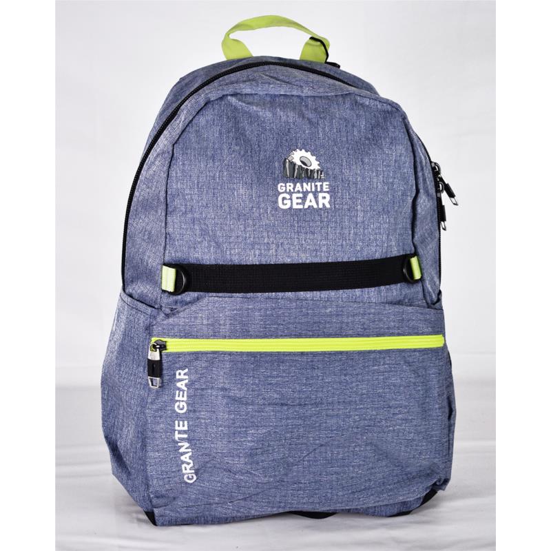 Ανδρική τσάντα πλάτης σχολική μπλε με κίτρινη γραμμή granite gear
