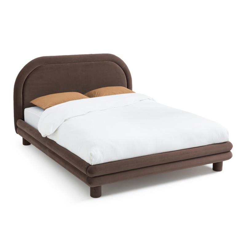 Βελούδινο κρεβάτι με τάβλες