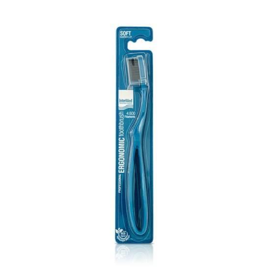 INTERMED Professional Ergonomic Toothbrush Soft Μπλε 1 Τεμάχιο