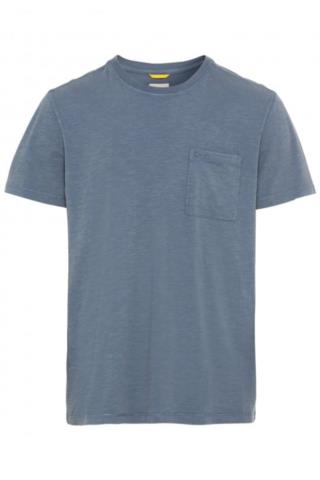 ΑΝΔΡΙΚΟ ΚΟΝΤΟΜΑΝΙΚΟ T-SHIRT ΜΕ ΤΣΕΠΗ ΜΠΛΕ ΑΝΟΙΧΤΟ ΚΑΝΟΝΙΚΗ ΓΡΑΜΜΗ