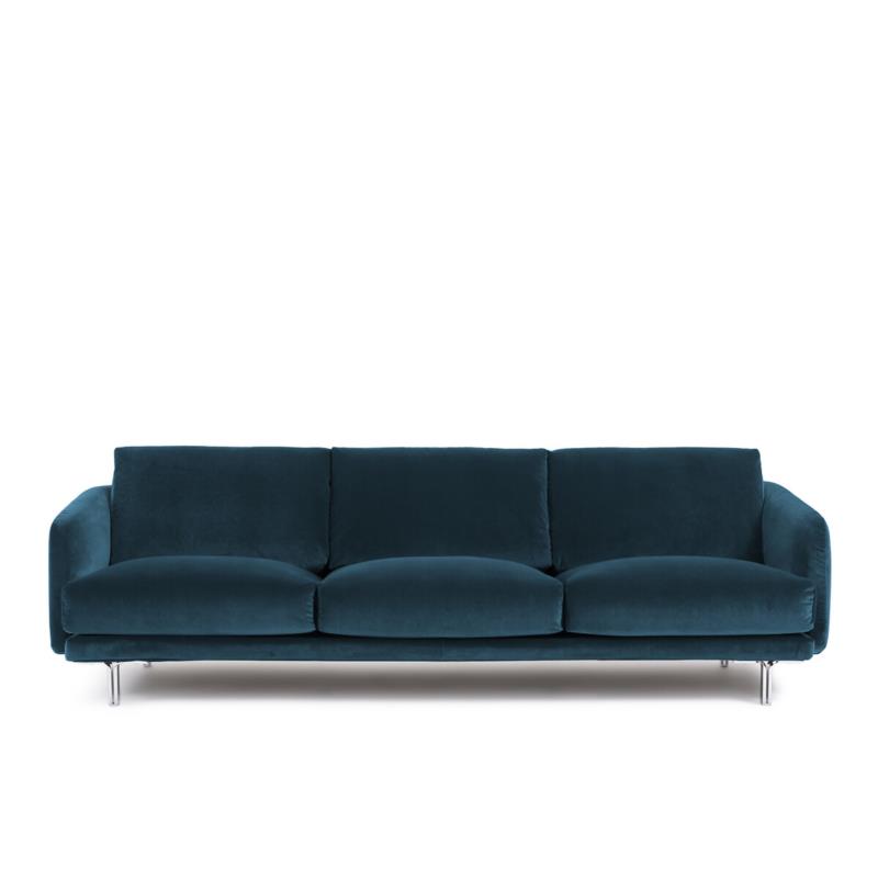 Καναπές από βελούδο Μ101xΠ221xΥ76cm
