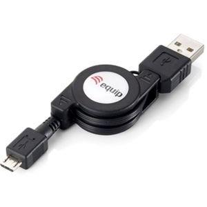 EQUIP 128595 USB 2.0 CABLE A/M -> MICRO B/M RETRACTABLE 1M