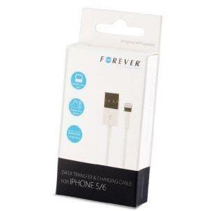 FOREVER USB CABLE FOR APPLE IPHONE 5/6 WHITE BOX