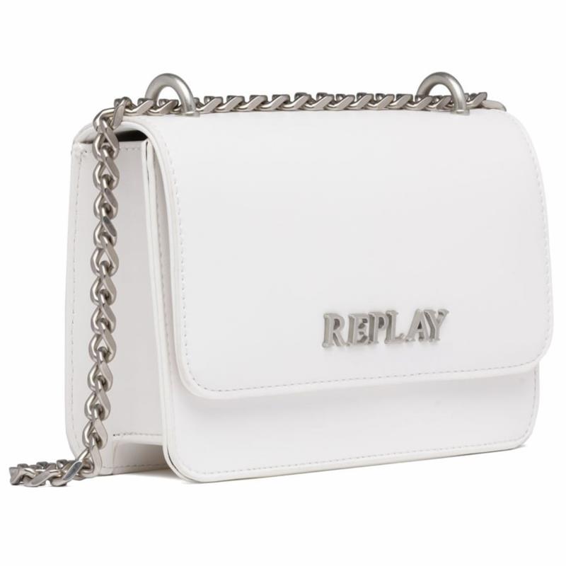 REPLAY λευκή τσάντα χιαστή FW3001-001