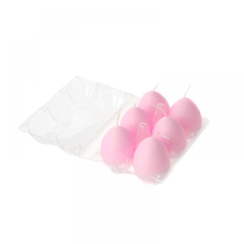 Πασχαλινό Κερί Αυγό Σετ 6τμχ Ροζ iliadis 6εκ. 53007 (Χρώμα: Ροζ) - Iliadis - il_53007