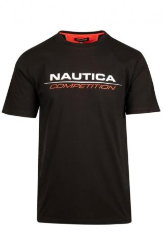 ΑΝΔΡΙΚΟ T-SHIRT ΜΑΥΡΟ ΜΕ ΣΤΑΜΠΑ ΚΑΝΟΝΙΚΗ ΓΡΑΜΜΗ