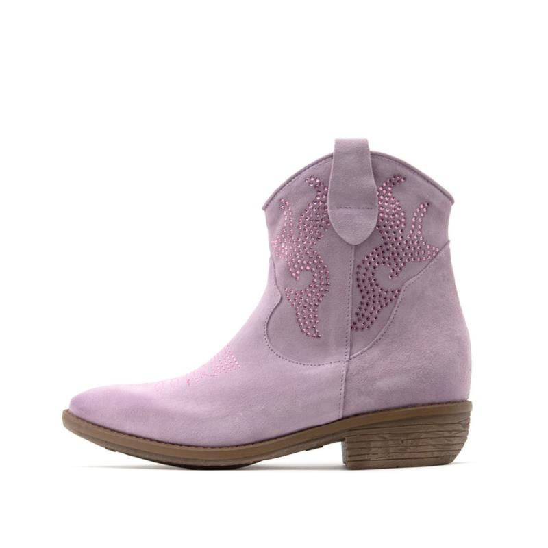SUEDE LEATHER ANKLE BOOTS WOMEN DIVINE FOLLIE