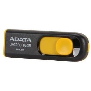 ADATA DASHDRIVE UV128 16GB USB3.0 FLASH DRIVE BLACK/YELLOW