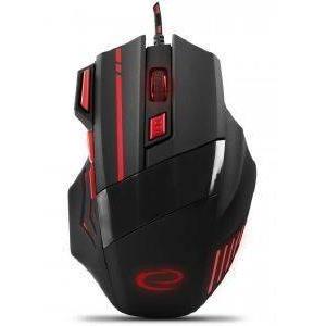 ESPERANZA EGM201R WIRED MOUSE FOR GAMERS 7D OPTICAL USB MX201 WOLF RED