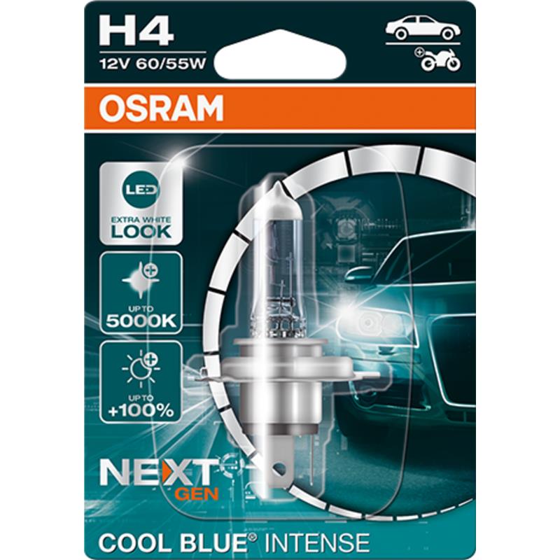 Osram Λάμπα Αυτοκινήτου Cool Blue Intense NextGen H4 5000K +100% 12V 60/55W 1τμχ