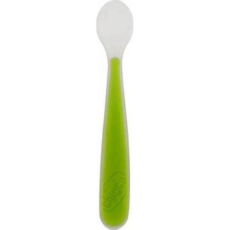 Chicco Κουτάλι Σιλικόνης Soft 6m+ Πράσινο (F01-06828-51)