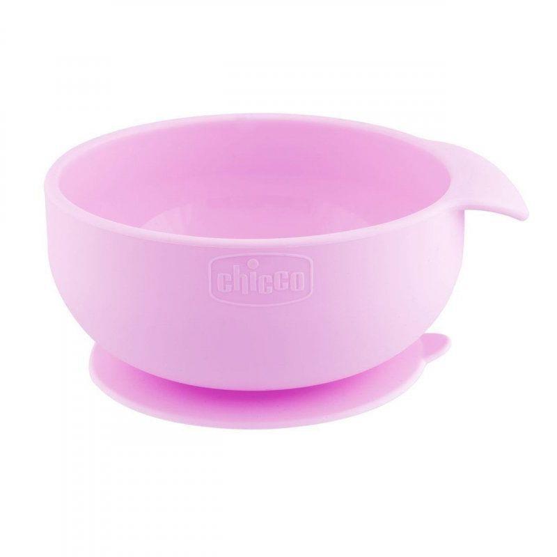 Chicco Μπωλ Σιλικόνης Με Βεντούζα Ροζ 6Μ+ (F05-10221-10)