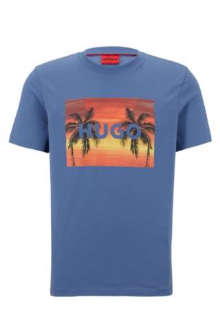 ΑΝΔΡΙΚΟ T-SHIRT ΜΕ ΣΤΑΜΠΑ ΛΟΓΟΤΥΠΟ DULIVE_U232 ΜΠΛΕ ΑΝΟΙΧΤΟ ΚΑΝΟΝΙΚΗ ΓΡΑΜΜΗ