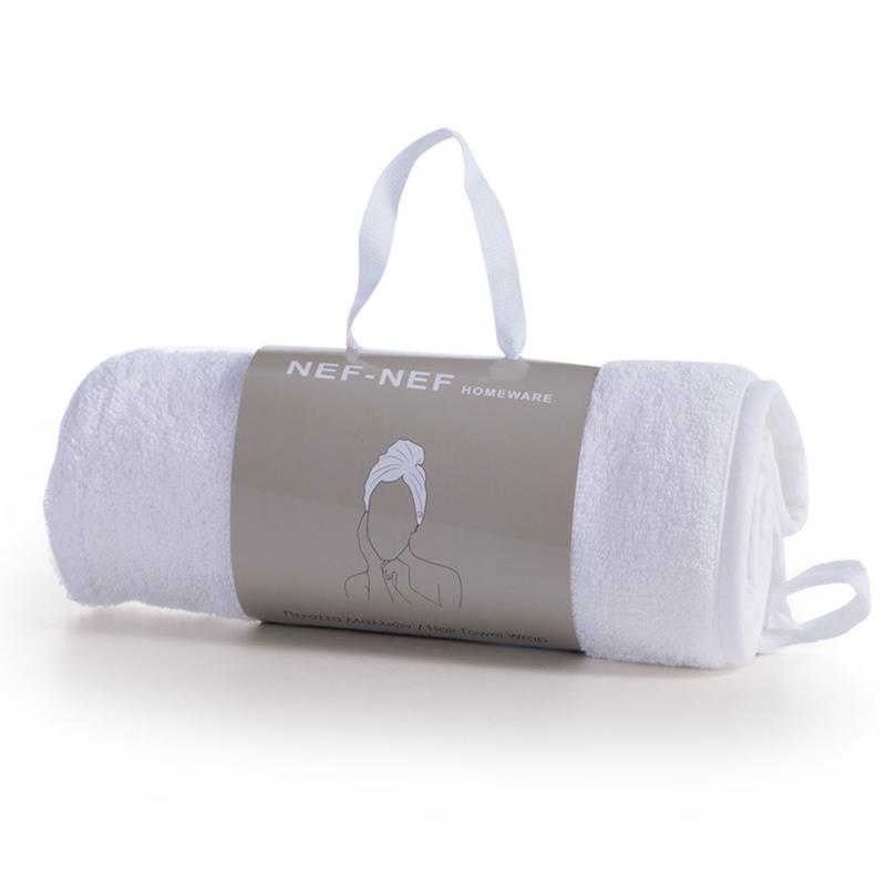 Πετσέτα Στεγνώματος Μαλλιών - Τουρμπάνι (24x61) Nef-Nef Sandy White 400gsm