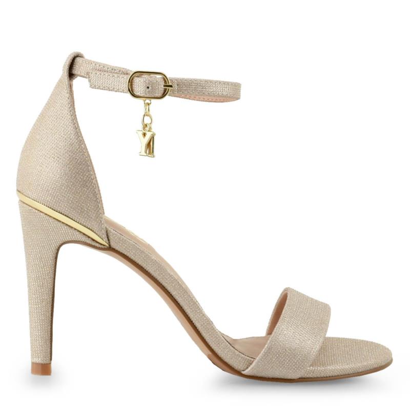EXE Shoes Πέδιλα Γυναικεία RENATA-932 700-932 Πλατίνα Glitter Q4700932579C