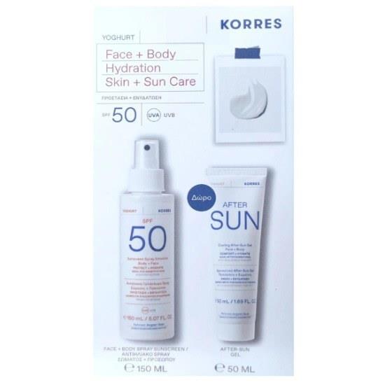 KORRES Promo Yoghurt Face & Body Hydration Skin & Sun Care SPF50 150ml & Δώρο After Sun Gel 50ml
