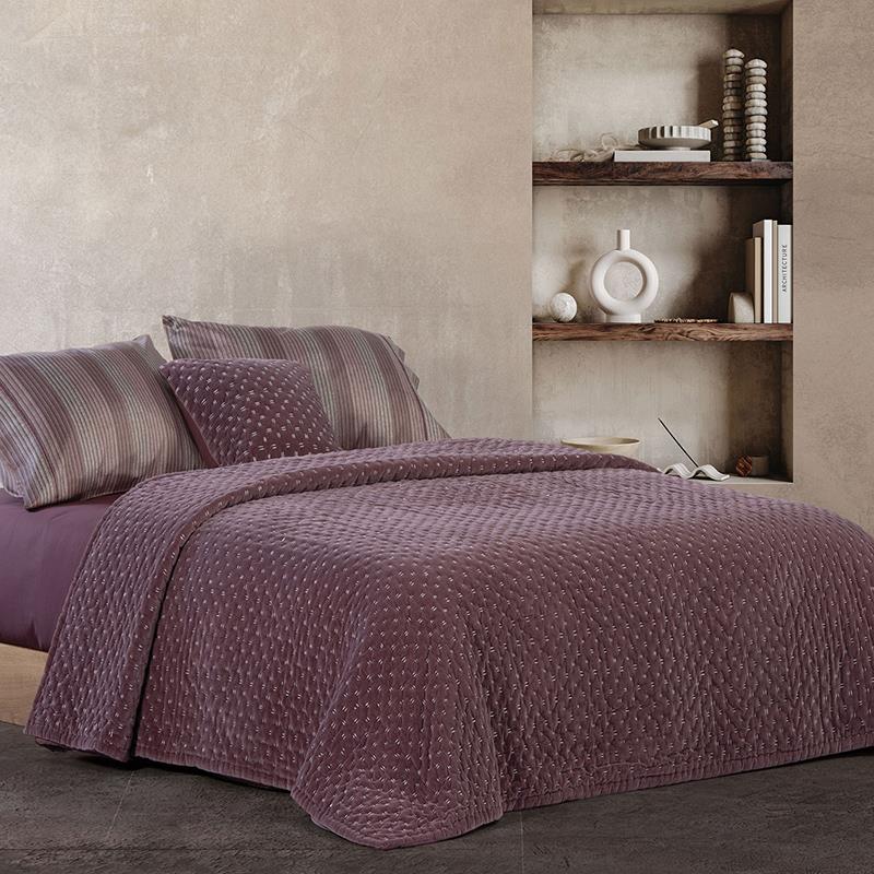 Κουβερλί Υπέρδιπλο 230X240 Nef Nef Elements Shepard Wine (230x240)
