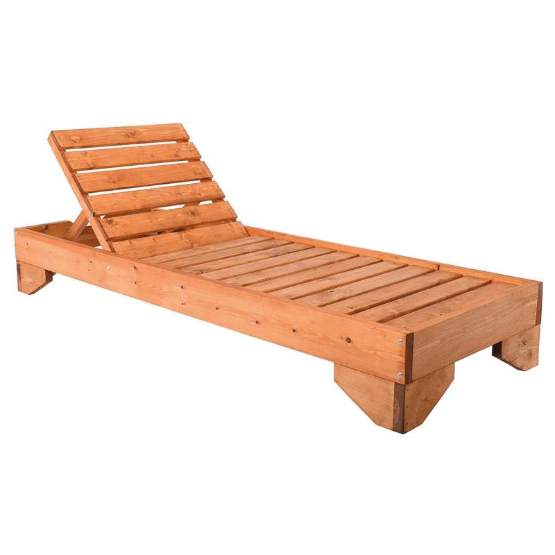 Ξαπλώστρα VERANO Καρυδί Ξύλο 77x214x28cm