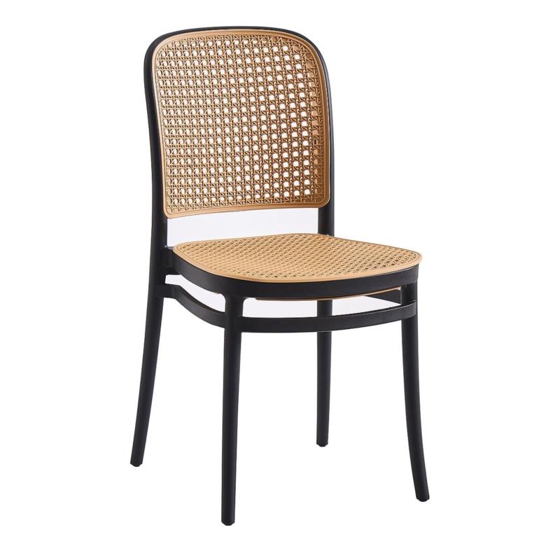 Καρέκλα FLORENCE Μαύρο/Μπεζ PP 41x41x83cm