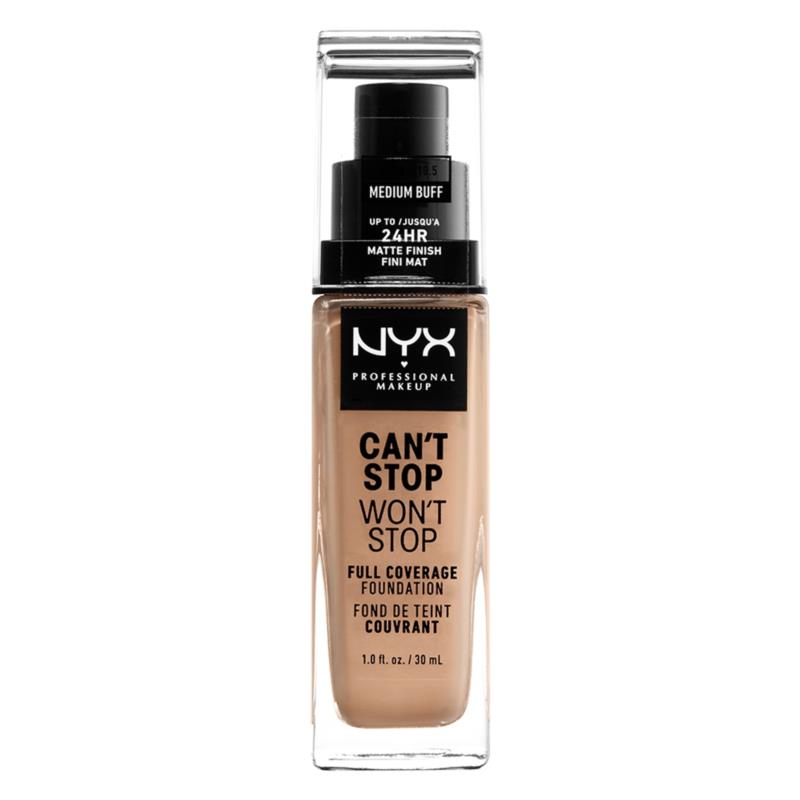NYX PROFESSIONAL MAKEUP CAN'T STOP WON'T STOP FULL COVERAGE FOUNDATION | 30ml Medium Buff