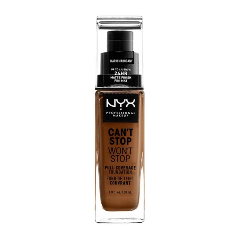 NYX PROFESSIONAL MAKEUP CAN'T STOP WON'T STOP FULL COVERAGE FOUNDATION | 30ml Warm Mahogany