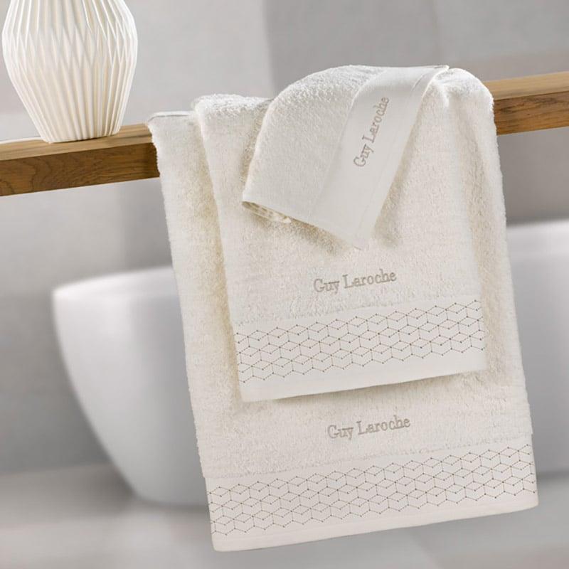 Πετσέτες Μπάνιου (Σετ 3 Τμχ) Guy Laroche Atelier Ivory