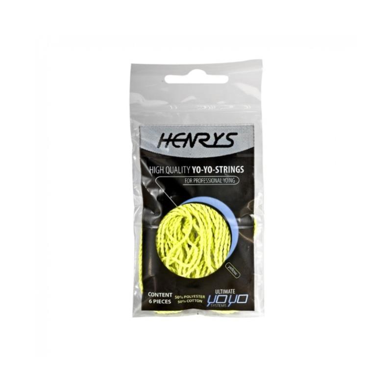 Henry's Yo-Yo String Pack - 6x Yellow Strings